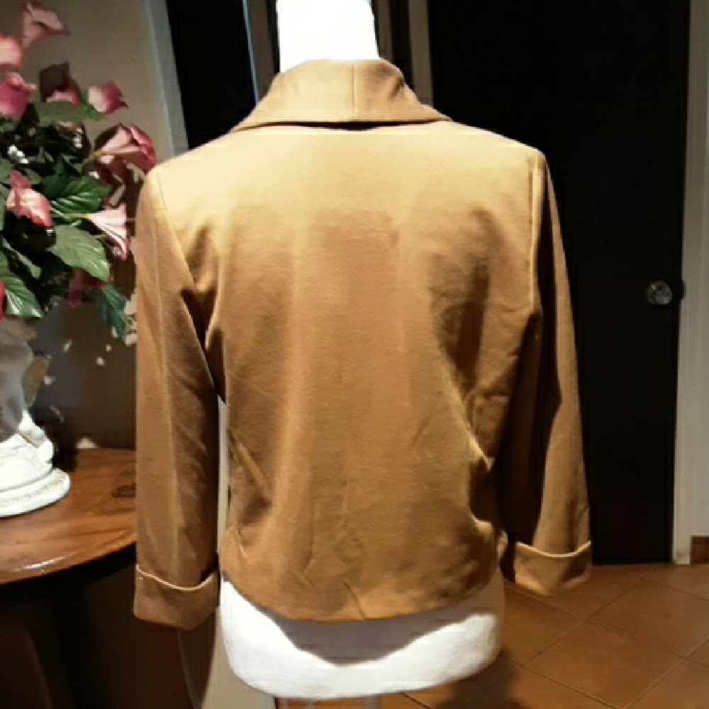 Papaya Camel Brown Women's Blazer Vintage - Picture 6 of 12